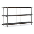 Rustic Industrial Oval Console Table with Shelves – Hooker Furniture