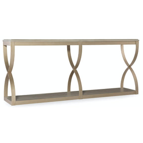 Elixir Console Table in Gray Beige Walnut & Champagne Silver – Hooker Furniture