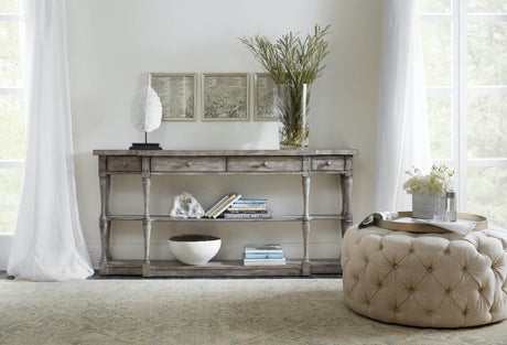 Sanctuary Four-Drawer Console Light Gray – Hooker Furniture