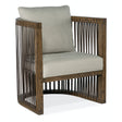 Wilde U-Shaped Club Chair with Top-Grain Leather Strapping | Hooker Furniture