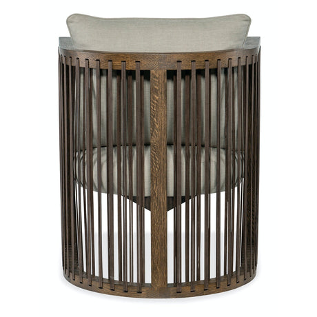 Wilde U-Shaped Club Chair with Top-Grain Leather Strapping | Hooker Furniture