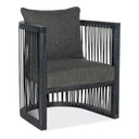 Wilde U-Shaped Club Chair with Top-Grain Leather Strapping | Hooker Furniture