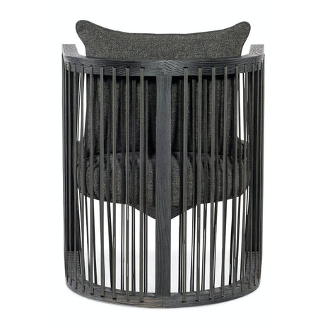 Wilde U-Shaped Club Chair with Top-Grain Leather Strapping | Hooker Furniture