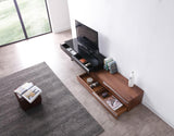 J&M Furniture - Ce Hudson Tv Base In Walnut & Black - 17475-Wb