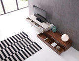 Ce Hudson Tv Base In Walnut & Taupe - 17475 - Wt | J&M | Home Elegance USA