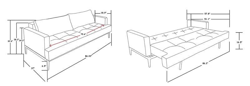 J&M Furniture - Jk059 Sofa Sleeper In Light Grey - 17342