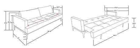 J&M Furniture - Jk059 Sofa Sleeper In Light Grey - 17342