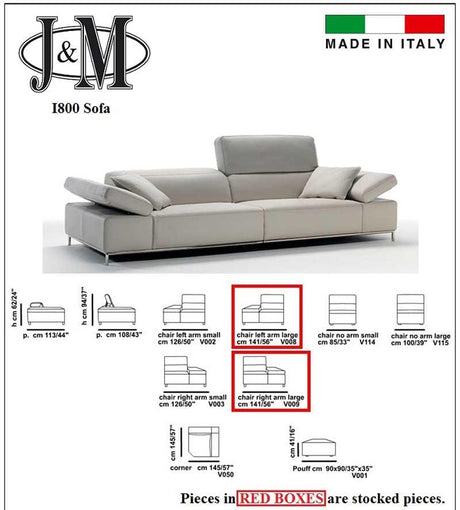 J&M Furniture - I800 Sofa In Light Grey - 18004