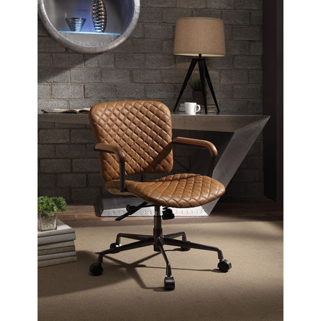 ACME Josi Office Chair in Coffee Top Grain Leather 92029 - Home Elegance USA