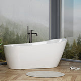 Acrylic Freestanding Soaking Bathtub-55 white