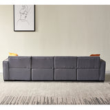 Modular U Shape Sectional Fabric Sofa (Grey) - Home Elegance USA