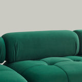 Modular Sectional Sofa, Button Tufted Designed and DIY Combination,L Shaped Couch with Reversible Ottoman, Green Velvet - Home Elegance USA