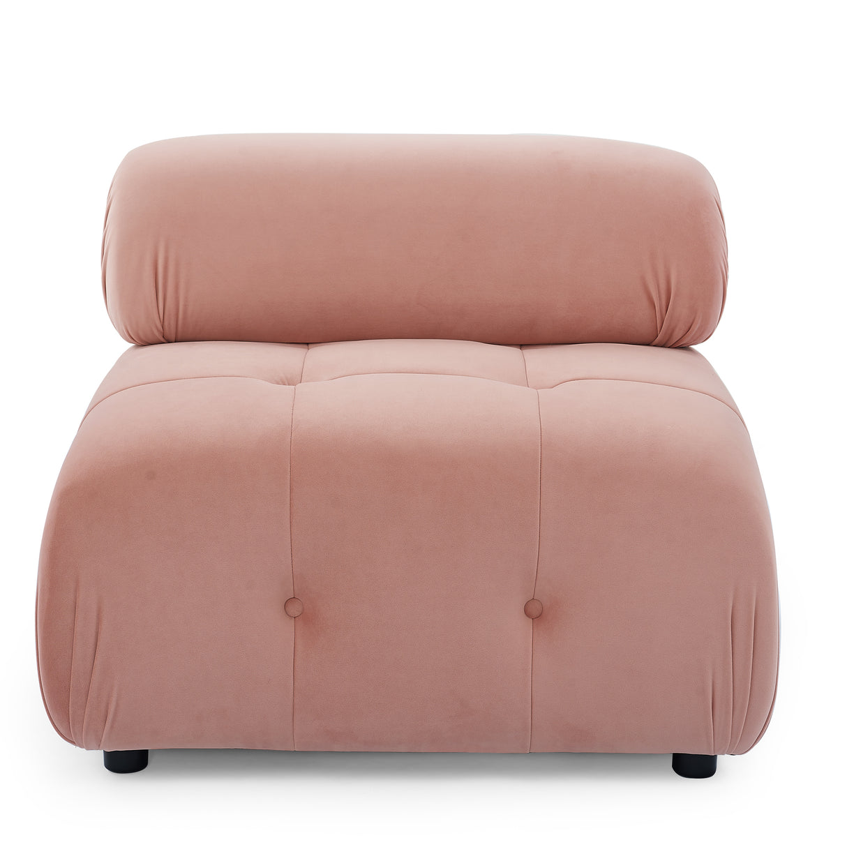 Modular Sectional Sofa, Button Tufted Designed and DIY Combination,L Shaped Couch with Reversible Ottoman, Pink Velvet - Home Elegance USA