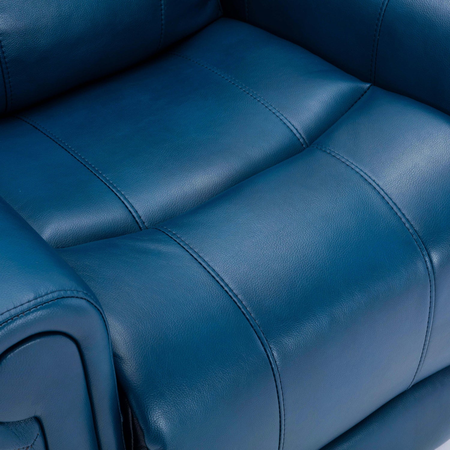 Lowell Navy Blue Leather Gel Lift Chair with Massage Home Elegance USA