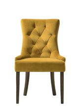 ACME Farren Side Chair, Yellow Velvet & Espresso Finish 77163 - Home Elegance USA