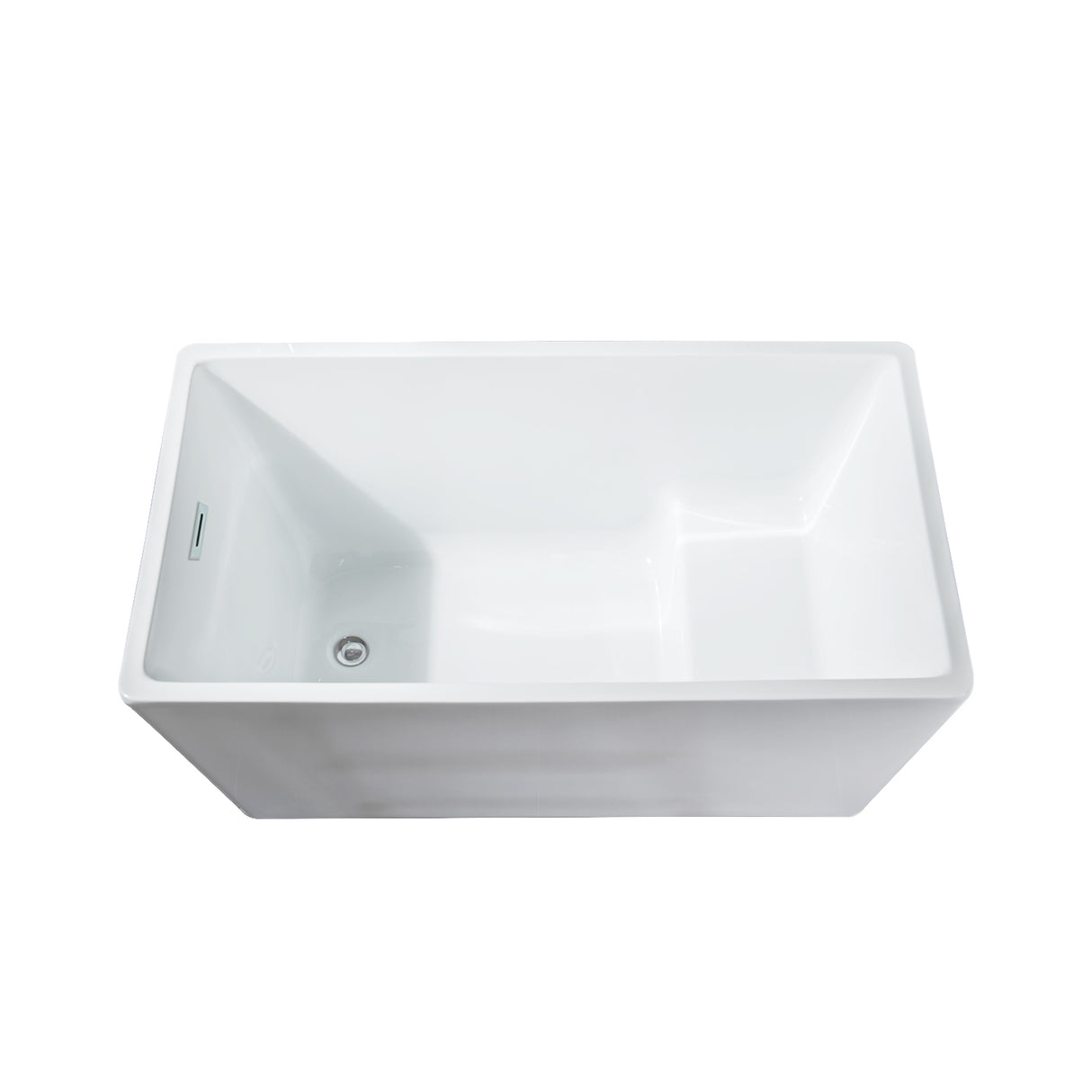 Freestanding Acrylic Flatbottom  Soaking Tub  Bathtub in White