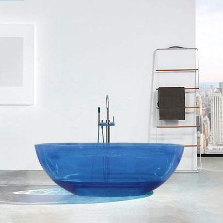 65 inch freestanding solid surface soaking bathtub for bathroom