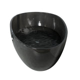 67.8 inch translucent black artificial stone solid surface freestanding bathroom bathtub