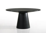 Jasper Ebony Black 5 Piece Round Dining Table Set with Gray Chairs - Home Elegance USA