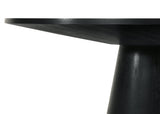 Jasper Ebony Black 5 Piece Round Dining Table Set with Gray Chairs - Home Elegance USA