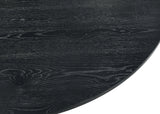 Jasper Ebony Black 5 Piece Round Dining Table Set with Gray Chairs - Home Elegance USA