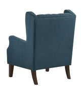 Irwin Blue Linen Button Tufted Wingback Chair - Home Elegance USA