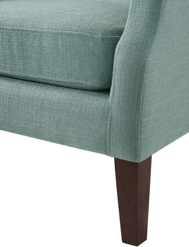 Irwin Teal Linen Button Tufted Wingback Chair - Home Elegance USA