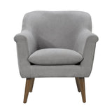 Shelby Steel Gray Woven Fabric Oversized Armchair - Home Elegance USA