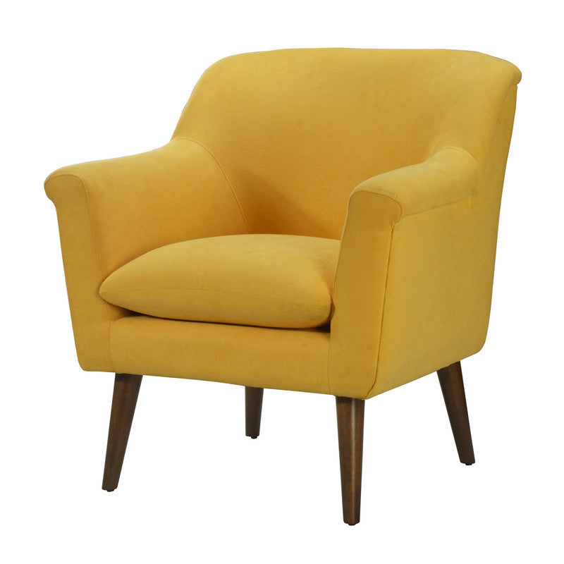 Shelby Yellow Woven Fabric Oversized Armchair - Home Elegance USA