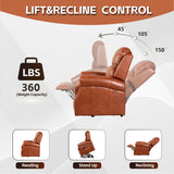 Lehboson Lift Chair Recliners, Electric Power Recliner Chair Sofa for Elderly, massage and heating(Caramel) Home Elegance USA