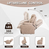 Lehboson Lift Chair Recliners, Electric Power Recliner Chair Sofa for Elderly, (Beige) Massage and Heat Home Elegance USA