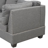 104.5" Reversible Sectional Sofa Space Saving with Storage Ottoman Rivet Ornament L - shape Couch for Small or Large Space Dorm Apartment,Gray(old SG000405AAA) - SG000610AAE - image - 31