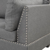 104.5" Reversible Sectional Sofa Space Saving with Storage Ottoman Rivet Ornament L - shape Couch for Small or Large Space Dorm Apartment,Gray(old SG000405AAA) - SG000610AAE - image - 36