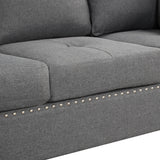 104.5" Reversible Sectional Sofa Space Saving with Storage Ottoman Rivet Ornament L - shape Couch for Small or Large Space Dorm Apartment,Gray(old SG000405AAA) - SG000610AAE - image - 30