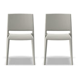 LESHI STUDIO Armless Dining Chair-Set of 2, Premium Plastic - Home Elegance USA