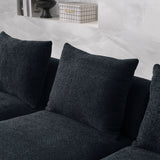 U Shape Sectional Sofa including Two Single Seats and Two Chaises, Modular Sofa, DIY Combination, Loop Yarn Fabric, Black - Home Elegance USA