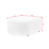 U Shape Sectional Sofa including Two Single Seat, Two Chaises and Two Ottomans, Modular Sofa, DIY Combination, Loop Yarn Fabric, Beige - Home Elegance USA