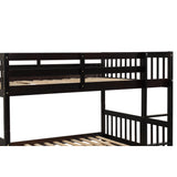 Full Over Full Bunk Bed with Trundle,Espresso - Home Elegance USA