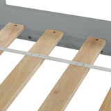 Loft Bed Twin with desk,ladder,shelves , Gray - Home Elegance USA