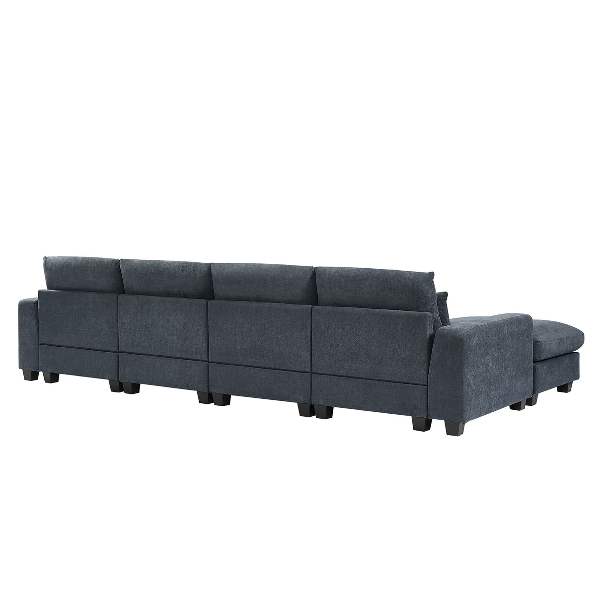 U_Style Modern Large L-Shape Feather Filled Sectional Sofa,  Convertible Sofa Couch with Reversible Chaise for Living Room - Home Elegance USA