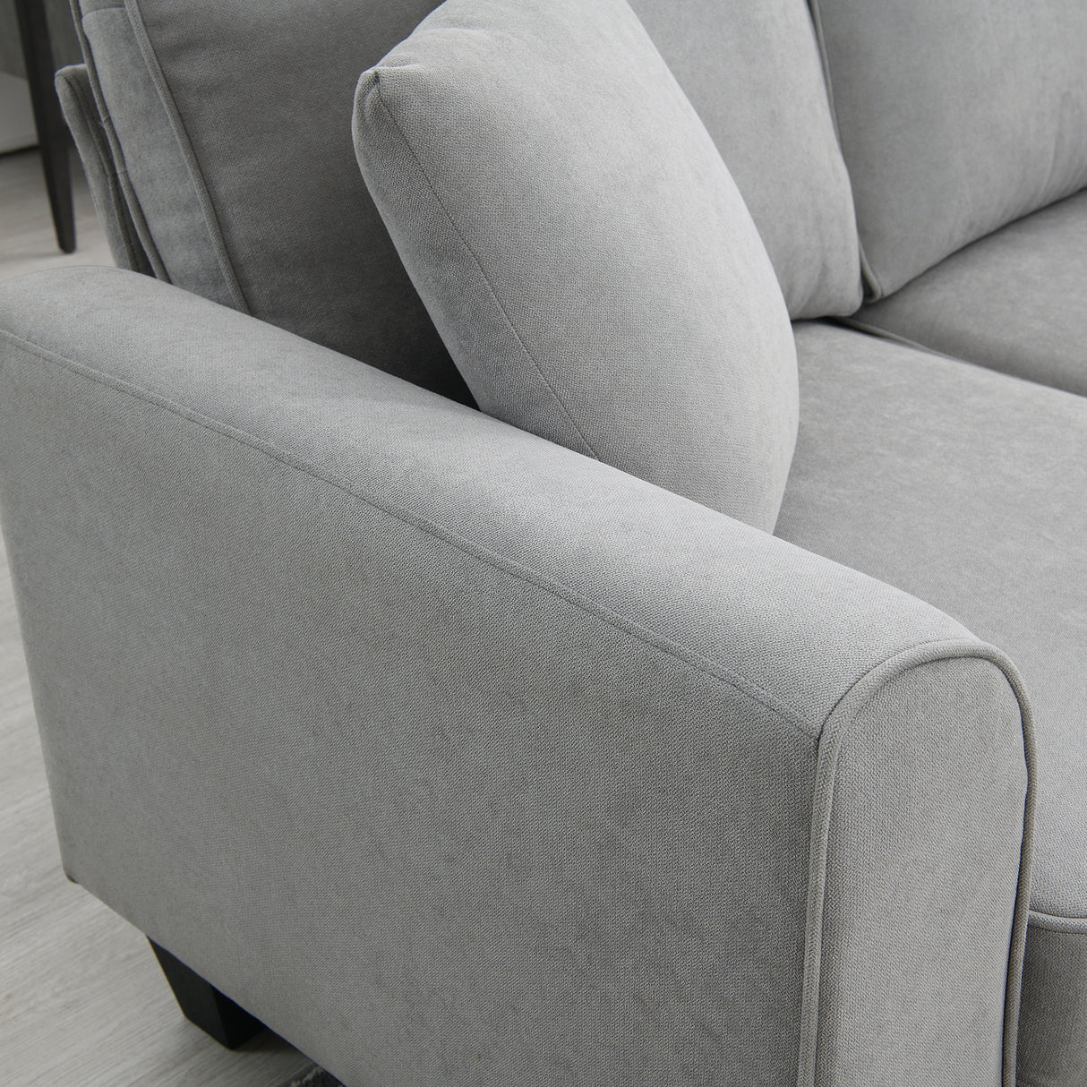 [VIDEO provided] [New] 108*85.5" Modern U Shape Sectional Sofa, 7 Seat Fabric Sectional Sofa Set with 3 Pillows Included for Living Room, Apartment, Office,3 Colors - Home Elegance USA