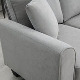 [VIDEO provided] [New] 108*85.5" Modern U Shape Sectional Sofa, 7 Seat Fabric Sectional Sofa Set with 3 Pillows Included for Living Room, Apartment, Office,3 Colors - Home Elegance USA