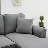 [VIDEO provided] [New] 108*85.5" Modern U Shape Sectional Sofa, 7 Seat Fabric Sectional Sofa Set with 3 Pillows Included for Living Room, Apartment, Office,3 Colors - Home Elegance USA