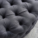 Wide Polyester Fabric Armchair Grey Color - Home Elegance USA