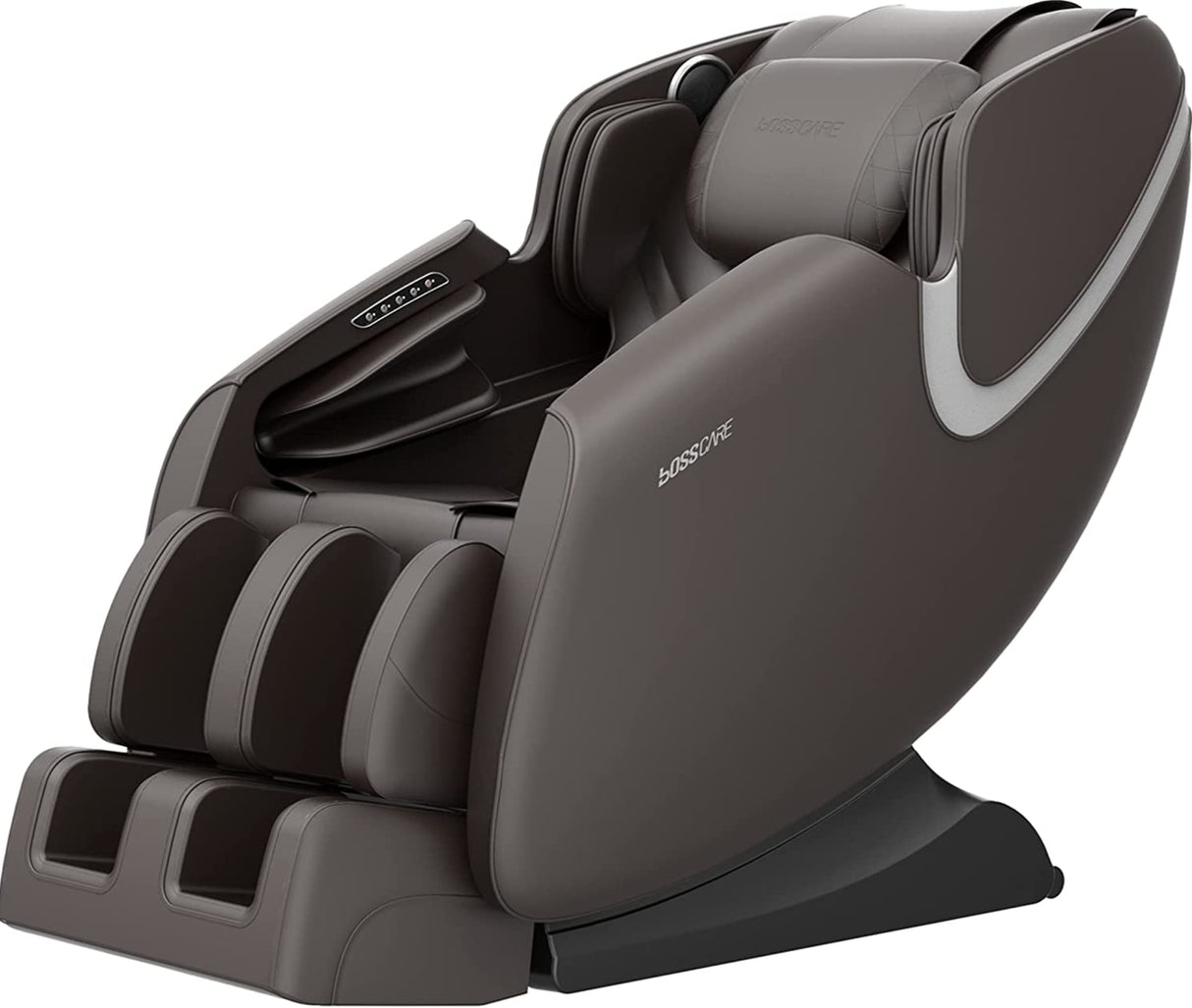 BOSSCARE Massage Chair Recliner with Zero Gravity, Full Body Airbag Massage Chair with Bluetooth Speaker, Foot Roller Brown Home Elegance USA