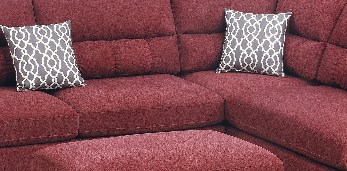 Sectional sofa Red Velvet #F6419 - Home Elegance USA