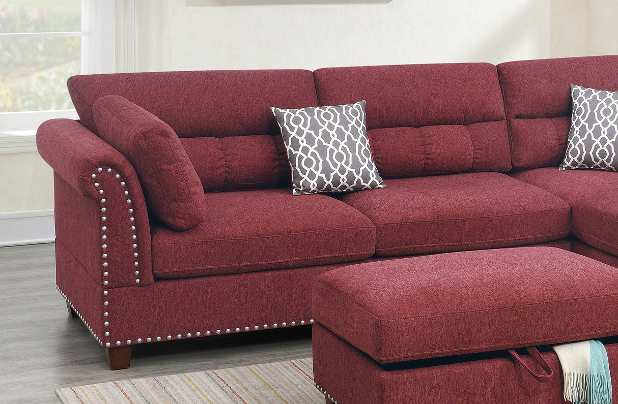 Sectional sofa Red Velvet #F6419 - Home Elegance USA