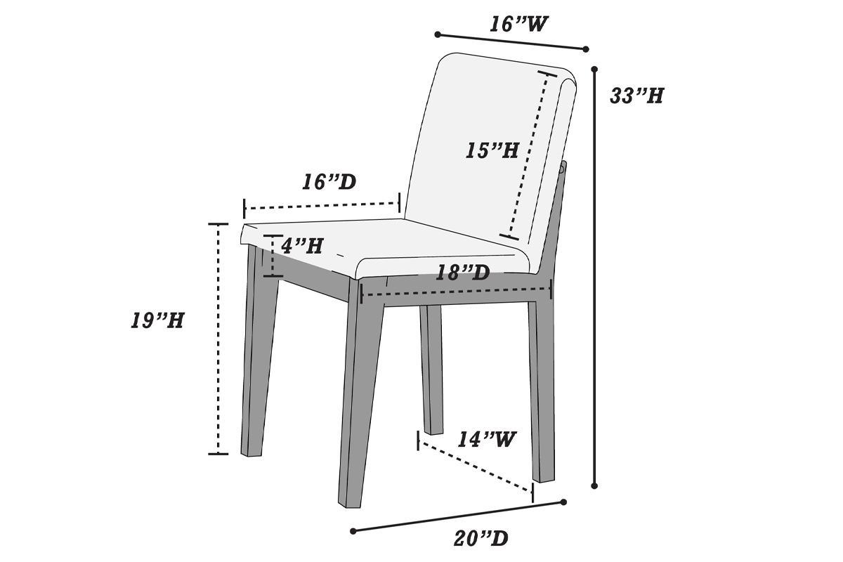 Standard dining table online chair dimensions