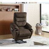 Liyasi Electric Power Lift Recliner Chair Sofa with Massage and Heat for Elderly, 3 Positions, 2 Side Pockets and Cup Holders, USB Ports, High-end quality fabric Home Elegance USA