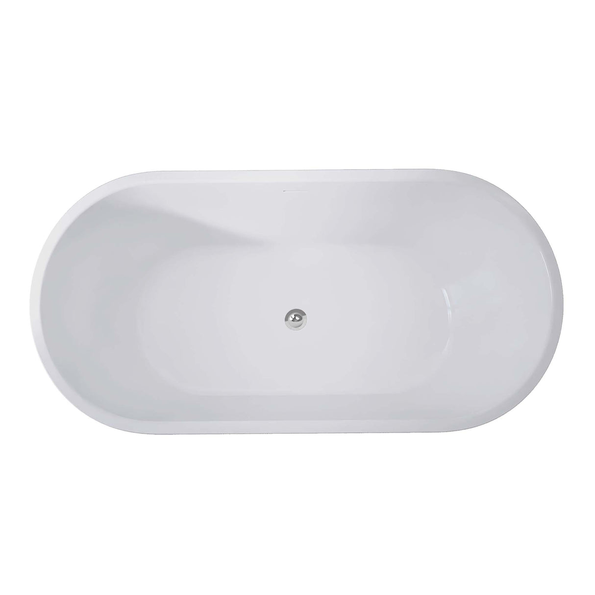 67" Acrylic Freestanding Bathtub, Matte Black Modern Stand Alone Soaking Bathtub, Brushed Nickel Drain and Minimalist Linear Design Overflow Included Easy to Install